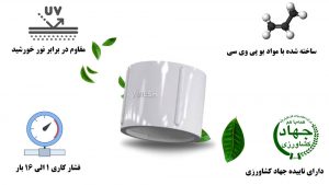 بوشن رزوه ای پلیمری 1/2 الی 4 اینچ upvc ورسک 2 بوشن رزوه ای پلیمری