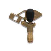 آبپاش برنجی تمام دور دو نازله 1 اینچ 16 الی 22 متری سارو