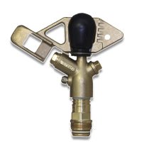 آبپاش برنجی تمام دور سه نازله 1 اینچ 16 الی 22 متری سارو