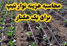 محاسبه هزینه نوار تیپ برای یک هکتار کشاورزی